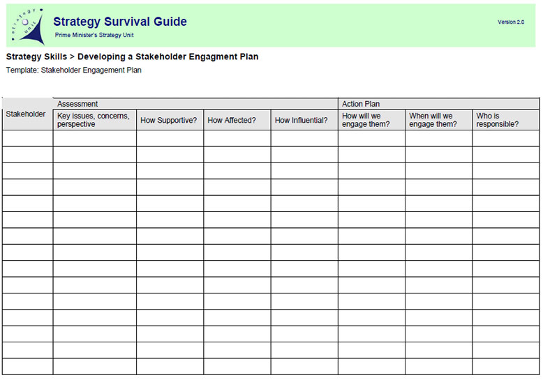 Engagement Strategy Template