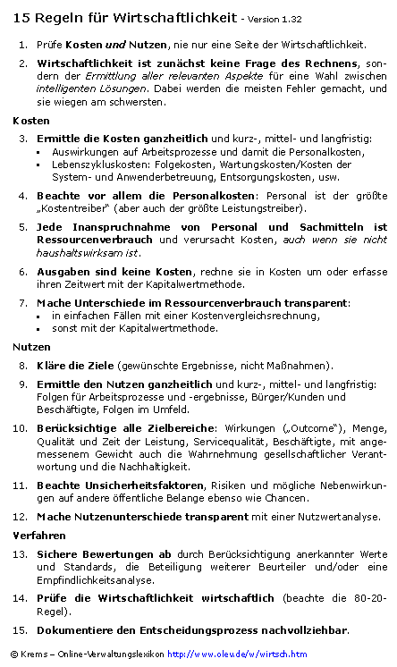 15 Regeln - Klick für skalierbare Word-Datei